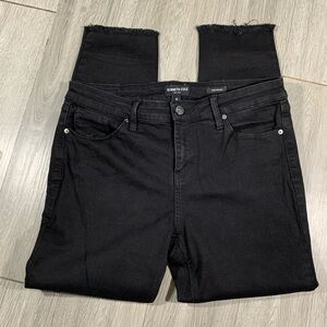 Kenneth Cole Black Frayed Hem Jess Skinny Crops